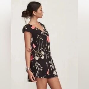 Reformation Black and Pink Mini Dress
